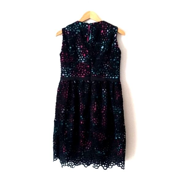 Anthropologie Women’s Dress Whimsigoth Coquette Lace Overlay Jewel Tone Size XS - Picture 3 of 12